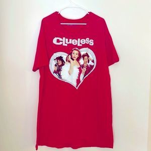 Clueless over sized graphic night shirt